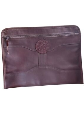 Vintage Duluth Pack Leather Attache Portfolio Folder Professional Pouch Bag Brow